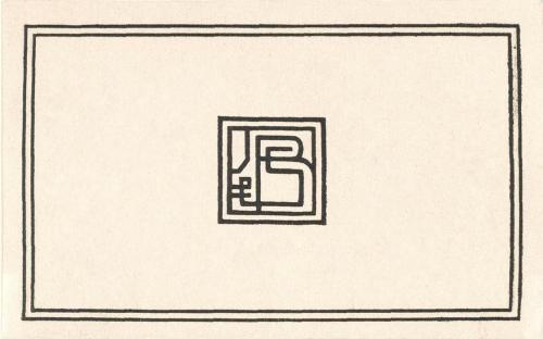 Koloman Moser, Logo der Textilfirma Joh. Backhausen & Söhne, 1900, Klischee auf Papier, Blattma ...
