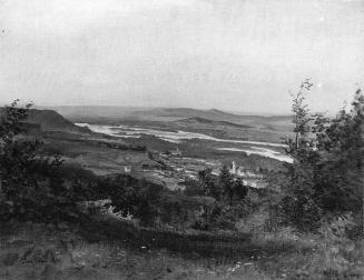 Tina Blau, Blick auf Klosterneuburg, 1868, Öl auf Leinwand, 31,7 × 43,2 cm, unbekannter Verblei ...