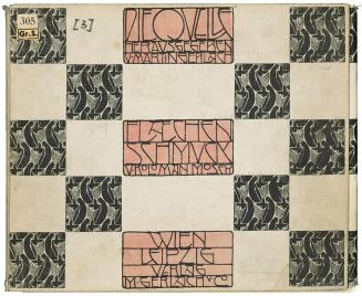 Koloman Moser, Einband, 1901, Leinendruck auf Karton, 25,4 × 30 × 1 cm, MAK - Österreichisches  ...