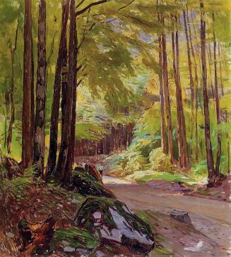 Carl Moll, Im Wald bei Scharfling, 1924, Öl auf Leinwand, 81 × 73,5 cm, Unbekannter Besitz
