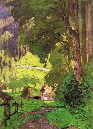 Carl Moll, Kreuzberg bei Payerbach, 1943, Öl auf Holz, 36 × 26,5 cm