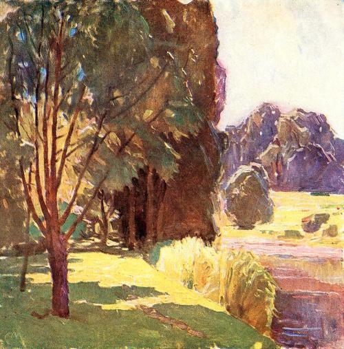 Carl Moll, Donauau II, 1933, Öl, 59,5 × 59,5 cm, Unbekannter Besitz