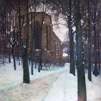 Carl Moll, Winter, 1903, Öl auf Leinwand, 100 × 100 cm, Privatbesitz