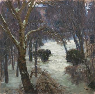 Carl Moll, Winter auf der Hohen Warte, 1904, Öl auf Leinwand, 79,5 × 80 cm, Leopold Museum–Priv ...