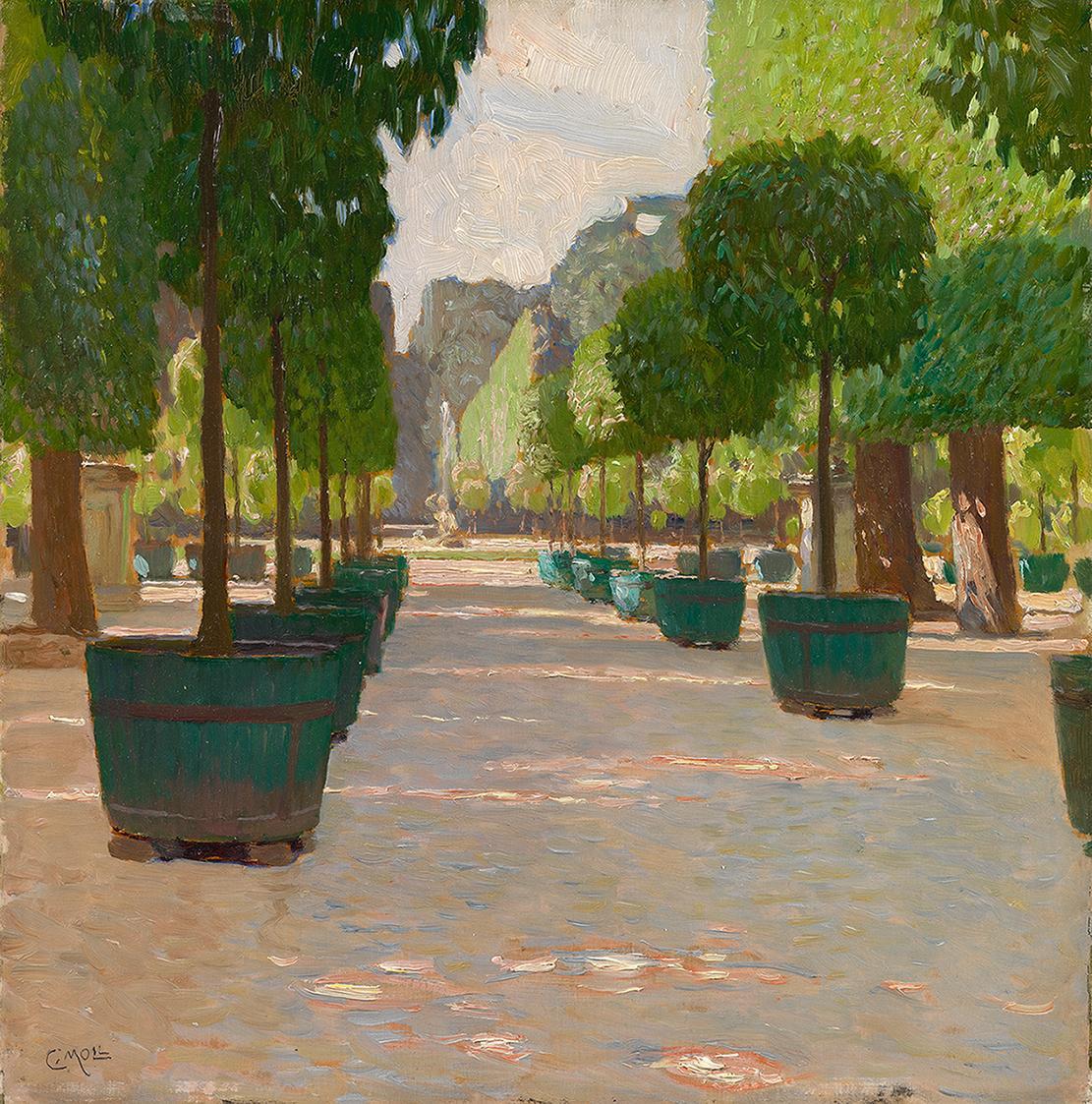 Carl Moll, Orangerie in Schönbrunn, 1910, Öl auf Leinwand, 35 x 35 cm, Van Gogh Museum, Amsterd ...