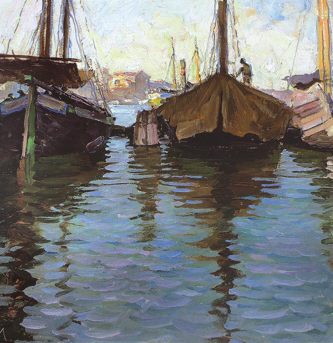 Carl Moll, Venedig, 1926 um, Öl auf Holz, 34,5 × 35,5 cm, Privatbesitz