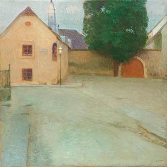 Carl Moll, Beethovenhaus. Heiligenstadt, 1903, Öl auf Leinwand, 80 × 80 cm, Privatbesitz, court ...