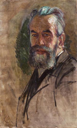 Carl Moll, Selbstbildnis, 1915 um, Öl auf Leinwand, 83,5 × 50 cm, Privatbesitz, Österreich