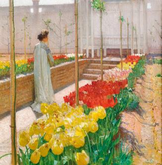 Carl Moll, Tulpen, 1903, Öl auf Leinwand, 81 × 80 cm, Courtesy Kunsthandel Freller, Linz