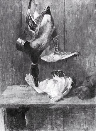 Carl Moll, Jagdstillleben mit Ente, 1889 um, Öl auf Leinwand, 92 × 68 cm, Unbekannter Besitz