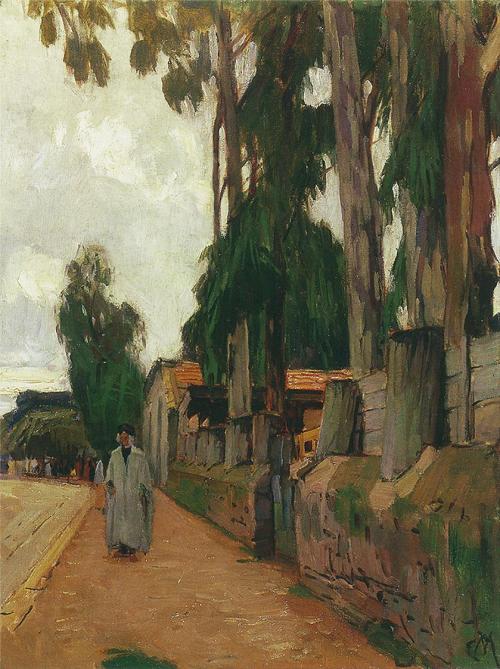 Carl Moll, Algier, Eucalyptus, 1930, Öl auf Leinwand, 66 × 51 cm, Unbekannter Besitz