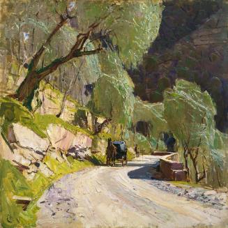 Carl Moll, Val di Monte in Rapallo, 1932, Öl auf Holz, 60,5 × 60,5 cm, Courtesy Galerie Giese & ...