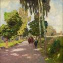 Carl Moll, Allee bei Schloss Freudenthal / Bruntál, 1916 um, Öl auf Leinwand, 60 × 61 cm, Slezs ...