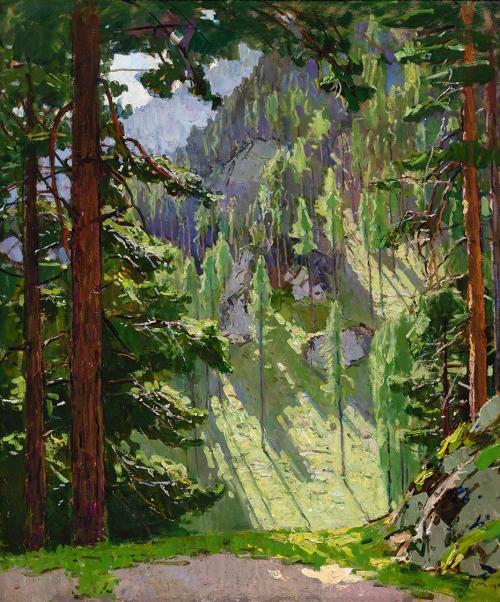 Carl Moll, Intimes vom Semmering, 1941, Öl auf Leinwand, 75,5 × 65 cm, Neue Galerie Graz, Unive ...