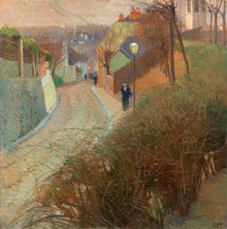 Carl Moll, Aussichtsweg. Hohe Warte, 1903 um, Öl auf Leinwand, 80 × 80 cm, Kunsthandel Freller  ...
