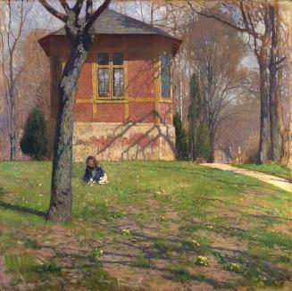Carl Moll, Motiv aus dem Wertheimsteinpark, 1905, Öl auf Leinwand, 81 × 81 cm, Privatbesitz, co ...