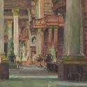 Carl Moll, Prunksaal der Nationalbibliothek, 1929, Öl auf Leinwand, 64 × 51,5 cm, Verein der Fr ...