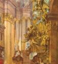 Carl Moll, In der Peterskirche in Wien, 1898, Öl auf Leinwand, 150,5 × 95 cm, Kunsthandel Frell ...