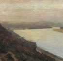 Carl Moll, Donauaussicht, 1906 / 1916, Öl auf Leinwand, 58 × 80 cm, Albertina Wien. Sammlung Es ...