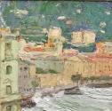 Carl Moll, Rapallo im Winter, 1932, Öl auf Holz, 34,5 × 35,5 cm, Privatbesitz, Courtesy W & K W ...