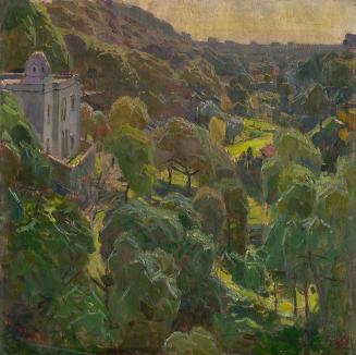 Carl Moll, Sonnenaufgang in Algier, 1930, Öl auf Leinwand, 60 × 59 cm, Galerie výtvarného umění ...