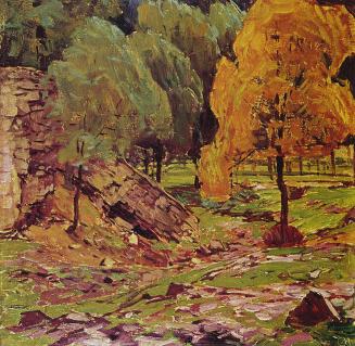 Carl Moll, Gasteiner Landschaft, 1934 um, Öl auf Holz, 34,5 × 34,5 cm, Unbekannter Besitz