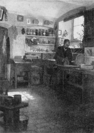 Carl Moll, Atelierinterieur, 1897, Öl auf Holz, 60 × 45 cm, Unbekannter Besitz