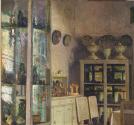 Carl Moll, Interieur in Döbling, 1908, Öl auf Leinwand, 100 x 100 cm, Privatbesitz, courtesy Ga ...
