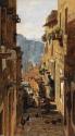 Carl Moll, Gasse in Ragusa, Dalmatien, 1887, Öl auf Holz, 44 × 26 cm, Privatbesitz, courtesy Do ...