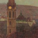 Carl Moll, St. Michael in Heiligenstadt, 1903, Öl auf Leinwand, 60 x 60 cm, Sammlung Essl, Klos ...