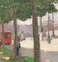 Carl Moll, Ringstraße in Wien, 1902, Öl, Bleistift auf Leinwand, 60,5 × 60,5 cm, Albertina Wien ...