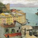 Carl Moll, Portofino mare, 1932, Öl auf Leinwand, 58 × 50 cm, Schütz Fine Art, Wien