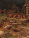 Carl Moll, Der Friedhof in Ragusa, 1890, Öl auf Holz, 77,5 × 62 cm, Privatbesitz