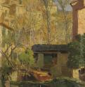 Carl Moll, Landschaft bei Rapallo, 1931, Öl auf Leinwand, 60 × 60 cm, Unbekannter Besitz