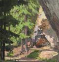 Carl Moll, Semmering. Falkensteinhöhle, 1941, Öl auf Leinwand, 60,5 × 60 cm, Unbekannter Besitz