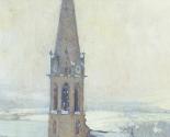 Carl Moll, Heiligenstadt, Winter, 1904, Öl auf Leinwand, 60,5 × 49,5 cm, Privatbesitz Wien