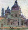 Carl Moll, Santa Maria della Salute, Venedig, 1925 um, Öl auf Holz, 34,3 × 35,5 cm, Privatbesit ...