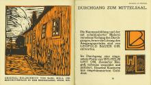 Carl Moll, Beethovenhaus in der Eroicagasse, Wien XIX, 1902, Farbholzschnitt, Aquarelldruck in  ...