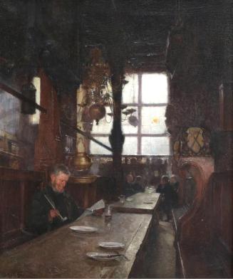 Carl Moll, Fischerhaus in Lübeck, 1894, Öl auf Leinwand, 63 × 53 cm, Unbekannter Besitz