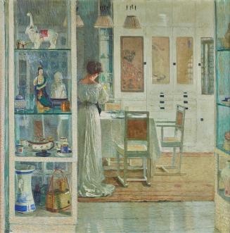 Carl Moll, Weißes Interieur, 1906, Öl, Unbekannter Besitz
