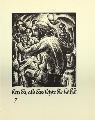 Otto Rudolf Schatz, Ernst Preczang: Im Satansbruch, 1925, Holzschnitt, 29,3 × 23 cm, Literaturh ...