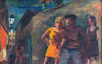 Otto Rudolf Schatz, Die Schönen der Nacht, um 1946, Öl auf Holz, 26 × 39,5 cm