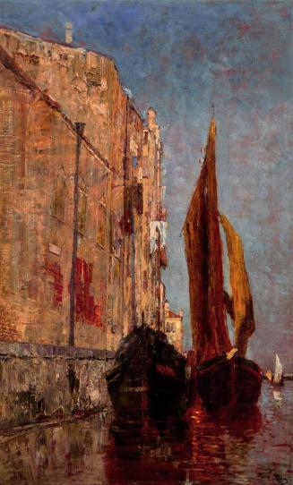 Tina Blau, Venedig, 1912, Öl auf Leinwand (doubliert), 67,5 × 41,5 cm, Privatbesitz