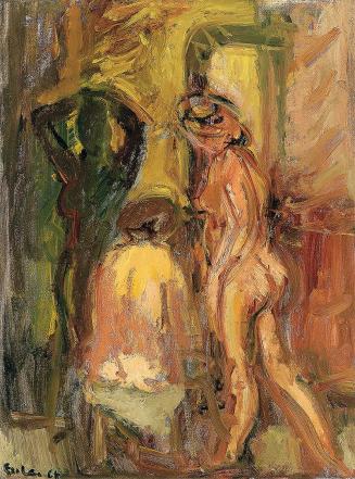 Georg Eisler, Drei Frauen, 1968, Öl auf Leinwand, 40,5 × 30,5 cm, Verbleib unbekannt