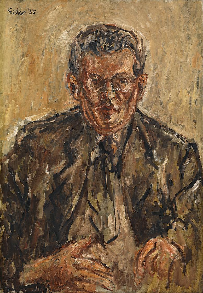 Georg Eisler, Porträt von Viktor Matejka, 1955, Öl auf Leinwand, 100 × 70 cm, Wien Museum, Inv. ...