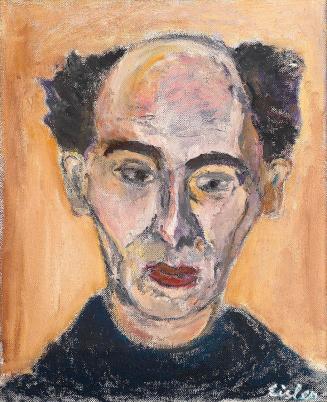 Georg Eisler, Porträt Hans Erich Apostel, 1947, Öl auf Leinwand, 47 × 38,5 cm, Verbleib unbekan ...