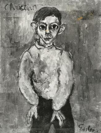 Georg Eisler, Porträt Christian, 1948, Öl auf Leinwand, 80 × 60 cm, Verbleib unbekannt