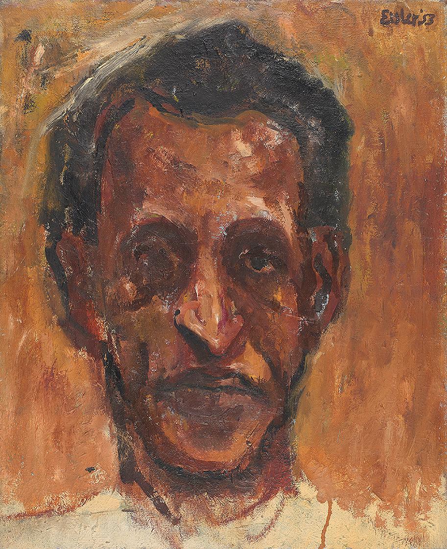 Georg Eisler, Inder, 1953, Öl auf Leinwand, 46 × 38 cm, Georg und Alice Eisler – Fonds für bild ...