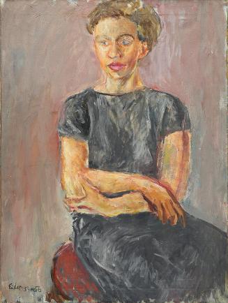 Georg Eisler, Porträt Eva, 1954–1956, Öl auf Leinwand, 80 × 60 cm, Museum der Moderne Salzburg, ...