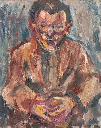 Georg Eisler, Porträt Paul Kont II, 1956, Öl auf Hartfaserplatte, 51,5 × 41 cm, Georg und Alice ...